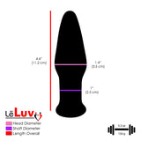 LeLuv Pointed Glass Butt Plug with a 1 Inch shaft and Flat Base