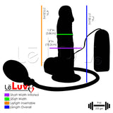 Inflatable Vibrating Dildo with Suction Cup