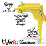 JacVac Vacuum Pump with Optional Protected Swivel Gauge