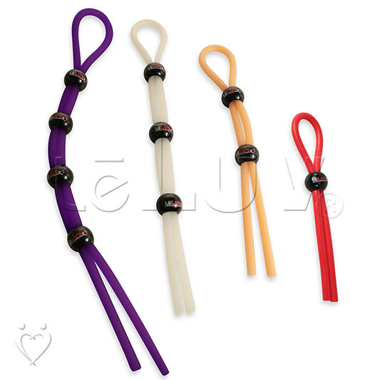Lasso Cock Rings Multiple Colors & Glow in the Dark | 1, 2, 3 or 4 Beads for Clitoral & Perenium Stimulation