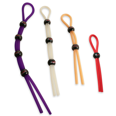 Lasso Cock Rings Multiple Colors & Glow in the Dark | 1, 2, 3 or 4 Beads for Clitoral & Perenium Stimulation