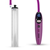 Magna Smart LCD Purple Handheld Electric Penis Pump 1.7" Diameter x 12" Length Thick-Walled Penis Cylinder