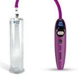 Magna LCD Smart Purple Handheld Electric Penis Pump - 9" x 2.125" Acrylic Cylinder