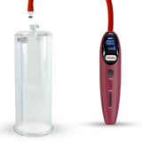Magna LCD Smart Red Handheld Electric Penis Pump - 9" x 3.25" Acrylic Cylinder