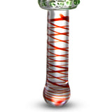LeLuv Glass Rainbow Cone Large Nubby Festive Anal Toy