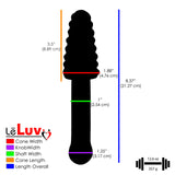 LeLuv Glass Rainbow Cone Large Nubby Festive Anal Toy
