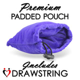 LeLuv Glass 8 Inch Cobalt Blue Realistic Veiny Penis-shaped Dildo