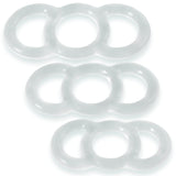 Clear Silicone Uncoated Loop Handle Tension Rings - 567 Sample