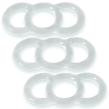 Clear Silicone Uncoated Loop Handle Tension Rings - .75" x3