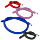 Slippery Silicone Hoses with Quick-Disconnect Male O-Ring Fitting for Vacuum Pumps | Choose Length & Color