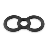Single Black Slippery Silicone Premium Loop Handle Tension Ring "#3" - .5"