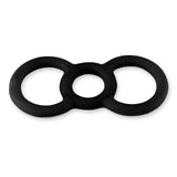 Single Black Slippery Silicone Premium Loop Handle Tension Ring "#4" - .6"