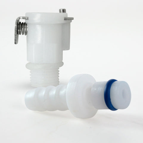 Quick-Release Vacuum Fitting SET - 1/4" Barbed Male to Threaded Female