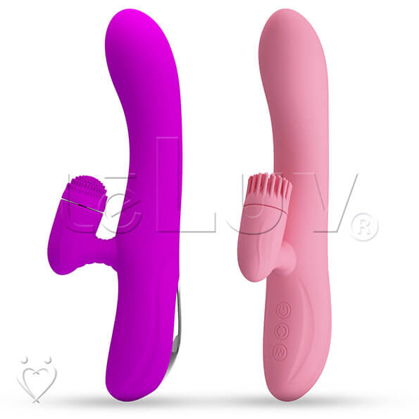 Rabbit Vibrator Rotating Nubs Clitoral Tickler Smooth Silicone Recharg Rabbit Vibrator Rotating Nubs Clitoral Tickler Smooth Silicone Recharg