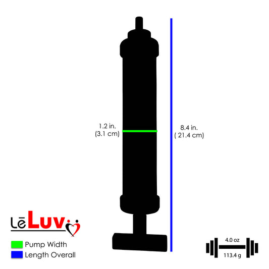 LeLuv Vacuum Pump AERO Aluminum Handle Only or with Quick-Release Valve