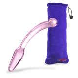 LeLuv Glass Bent Handle Wand G-Spot or Prostate Massager