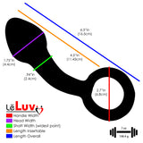 LeLuv Glass Prostate Massager Beginner Male Anal Toy