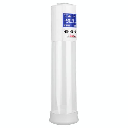 LeLuv® Smart LCD iPump® Penis Pump Kit | 8 or 9 Inch Cylinder + TPR Seal