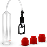 LeLuv Tgrip Handle EasyOp Penis Pump - with 3x Silicone Sleeves - Small, Med. Or Large