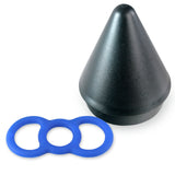 Single Blue Uncoated Silicone Loop Handle Tension Ring w/ Loader Cone "#6" - .75"