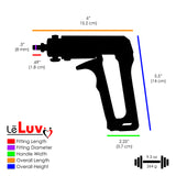 LeLuv MAXI Penis Pump Blue/Purple Handle | 9"/12" Length x Diameter 1.35"-5.00"