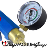 LeLuv Maxi Red Penis Pump Clear Hose | Gauge/Protected Gauge | Round Flange Cylinder