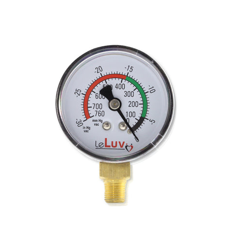 Precise Vacuum Gauge Upgrade for Maxi/Ultima/JacVac Pump Handles - 1/8" NPT