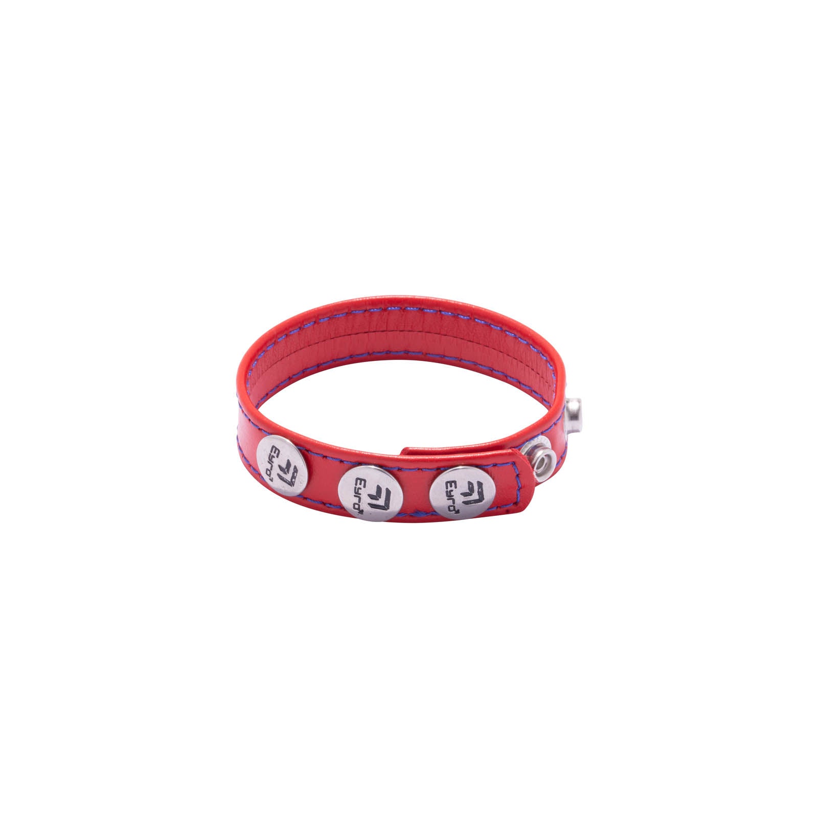 Eyro 3 Snap Red Leather Cock Ring Adjustable Strap BDSM