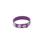 Eyro 3 Snap Purple Leather Cock Ring Adjustable Strap BDSM