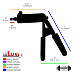 LeLuv® Ultima Penis Pump - Rubber Grip, Silicone Hose with Round Flange Cylinder - Choose Length & Diameter
