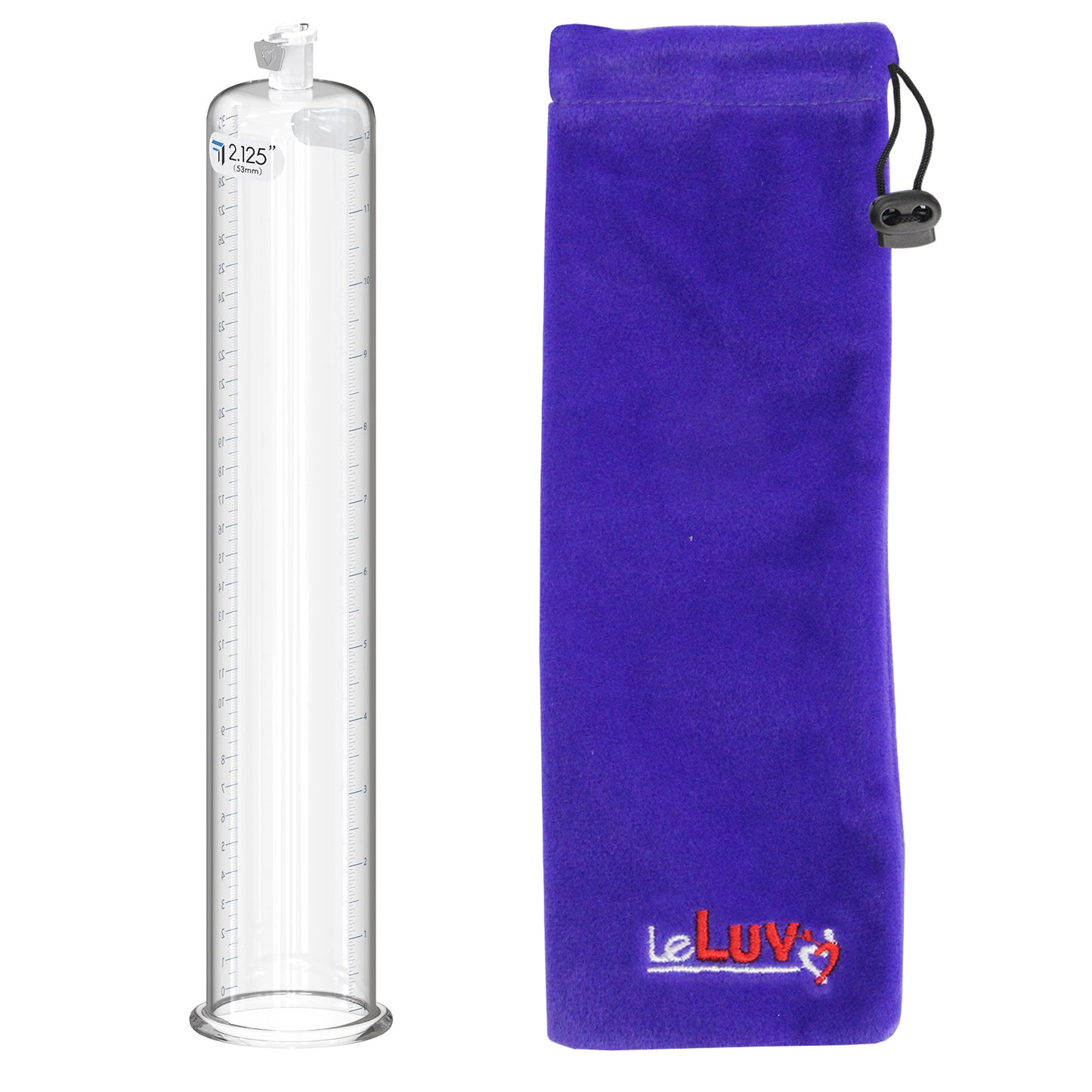 Replacement Penis Pump Cylinder with Round Flange | 9" or 12" Length, 1.35"-5.0" Diameter