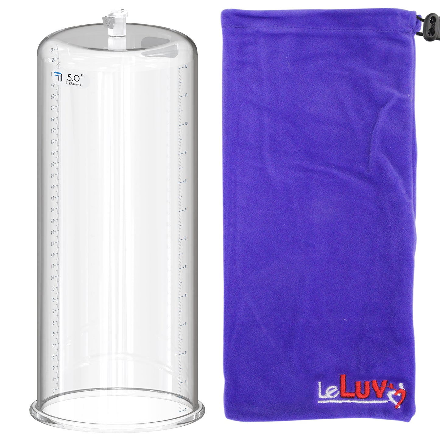 Replacement Penis Pump Cylinder with Round Flange | 9" or 12" Length, 1.35"-5.0" Diameter