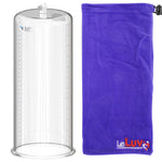 Replacement Penis Pump Cylinder with Round Flange | 9" or 12" Length, 1.35"-5.0" Diameter