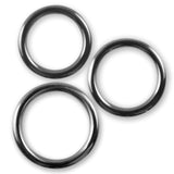 5mm Round Gauge Glans Rings - 26mm, 28mm, 30mm I.D. Sampler Set - Polished (Multi-Size 3 Pack)