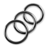 5mm Round Gauge Glans Rings - 28mm, 30mm, 32mm I.D. Sampler Set - Polished (Multi-Size 3 Pack)