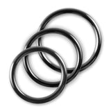 5mm Round Gauge Glans Rings - 32mm, 36mm, 40mm I.D. Sampler Set - Polished (Multi-Size 3 Pack)