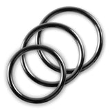 5mm Round Gauge Glans Rings - 36mm, 40mm, 44mm I.D. Sampler Set - Polished (Multi-Size 3 Pack)