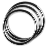 5mm Round Gauge Glans Rings - 48mm, 52mm, 56mm I.D. Sampler Set - Polished (Multi-Size 3 Pack)