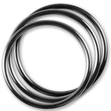 5mm Round Gauge Glans Rings - 52mm, 56mm, 60mm I.D. Sampler Set - Polished (Multi-Size 3 Pack)