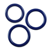 5mm Round Gauge Glans Rings - 24mm, 26mm, 28mm I.D. Sampler Set - Blue (Multi-Size 3 Pack)