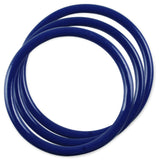 5mm Round Gauge Glans Rings - 48mm, 52mm, 56mm I.D. Sampler Set - Blue (Multi-Size 3 Pack)