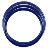 5mm Round Gauge Glans Rings - 52mm, 56mm, 60mm I.D. Sampler Set - Blue (Multi-Size 3 Pack)