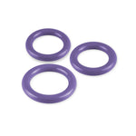 6mm Round Gauge Glans Rings - 22mm, 24mm, 26mm I.D. Sampler Set - Purple (Multi-Sized 3 Pack)