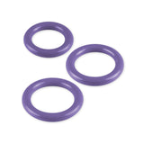 6mm Round Gauge Glans Rings - 24mm, 26mm, 28mm I.D. Sampler Set - Purple (Multi-Sized 3 Pack)