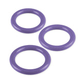 6mm Round Gauge Glans Rings - 28mm, 30mm, 32mm I.D. Sampler Set - Purple (Multi-Sized 3 Pack)
