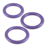 6mm Round Gauge Glans Rings - 30mm, 32mm, 36mm I.D. Sampler Set - Purple (Multi-Sized 3 Pack)