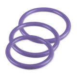 6mm Round Gauge Glans Rings - 52mm, 56mm, 60mm I.D. Sampler Set - Purple (Multi-Sized 3 Pack)