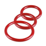 5mm Round Gauge Glans Rings - 32mm, 36mm, 40mm I.D. Sampler Set - Red (Multi-Size 3 Pack)