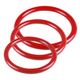 5mm Round Gauge Glans Rings - 52mm, 56mm, 60mm I.D. Sampler Set - Red (Multi-Size 3 Pack)