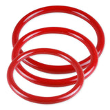 5mm Round Gauge Glans Rings - 56mm, 60mm, 64mm I.D. Sampler Set - Red (Multi-Size 3 Pack)